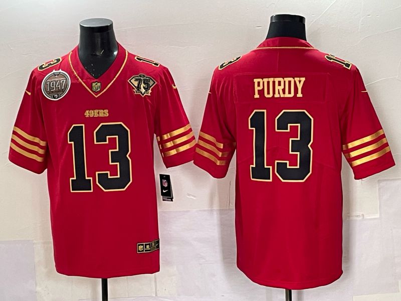 Men Nike San Francisco 49ers #13 Purdy red Limited NFL 2025 Jersey 0051